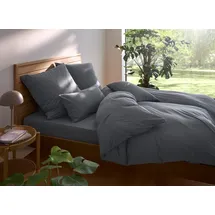 MY HOME Bettwäsche »Valje« 2 Stk., tlg. NEUHEIT: ab Größe 135x200 cm, Jersey, Qualität in Melange-Optik 33800865-0 anthrazit 1 Stk.,