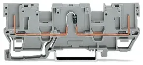 Wago 769-208/281-411 2-Pin-Bauelement-Basisklemme, mit 2-fach-Querbrückung, mit Diode 1N4007, grau 769208281411 - 50 Stück