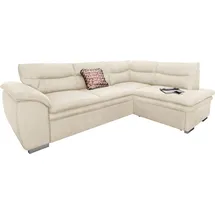 Cotta Ecksofa »Leandra L-Form«, wahlweise mit Bettfunktion & Bettkasten beige