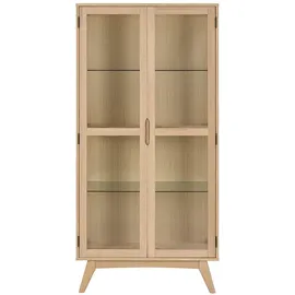 Actona Vitrine Marte 94 x 40 x 192 cm Beige/Weiß