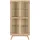Actona Vitrine Marte 94 x 40 x 192 cm Beige/Weiß