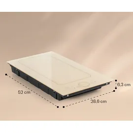 Klarstein Induktionskochfeld Glaskeramik Kochfeld, Induktionskochfeld mit 2 Platten, Einbau-Induktionskochfeld mit Touch-Display, Digitalanzeige und Timer-Funktion, Schnelles Aufheizen, 3500 W, 240V