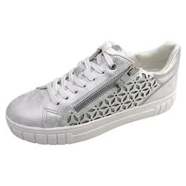 Marco Tozzi Sneaker Damen Weite E Silber (Lt. Grey Comb) 40