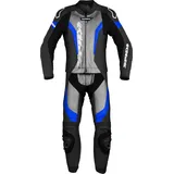 Spidi Laser Touring Lederkombi - Schwarz/Hellgrau/Blau / 56