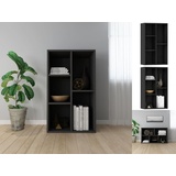 vidaXL Bücherregal/Sideboard Schwarz 50x25x80 cm Holzwerkstoff