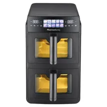 Melchioni Family Heißluftfritteuse 10L Doppelschublade 2600W schwarz