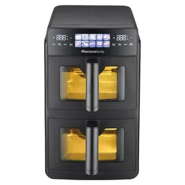 Melchioni Family Heißluftfritteuse 10L Doppelschublade 2600W schwarz
