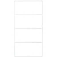 vidaXL Schiebetür ESG Glas und Aluminium 102,5x205 cm Weiß - Weiß