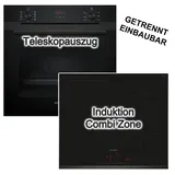 Siemens Herdset SIEMENS Backofen Hydrolyse + Induktionskochfeld Combi-Zone autark 60 cm