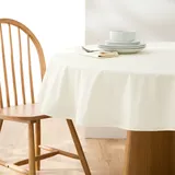 La Redoute Interieurs Runde Tischdecke Scénario, Weiche Baumwolle Mit Beschichtung Ecru