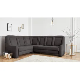 sit&more Ecksofa SIT & MORE "Melissa L-Form", grau (fango), B:257cm H:107cm T:217cm, 100% Polyester, Sofas, Ecksofa, klassisches Polsterprogramm, wahlweise Bettfunktion und Schubkasten