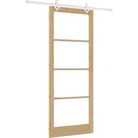 Maison Exclusive - Schiebetür Natur 93 X 232 Cm Massivholz Kiefer