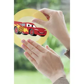 KOMAR Disney Fenstersticker - Cars Ka-Chow Bubbles - Größe 30 x 30 cm, 2 Bogen - Kinderzimmer, Babyzimmer, Fensteraufkleber, Fensterbild, Bunt