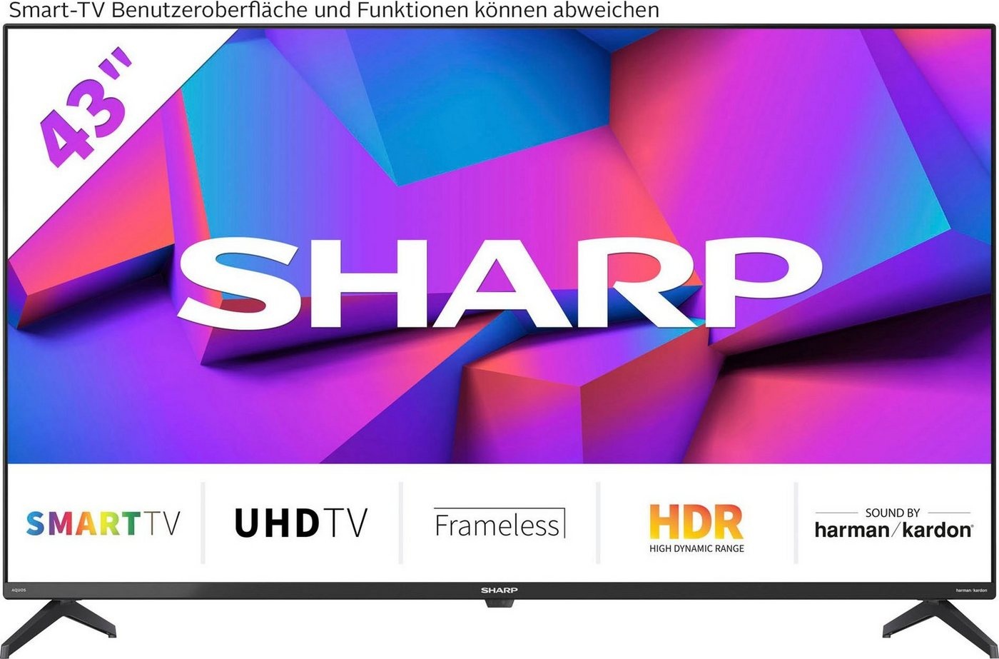 Sharp 4T-C43FK_ LED-Fernseher (108 cm/43 Zoll, 4K Ultra HD, Smart-TV) schwarz