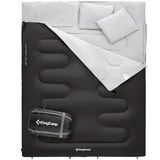 KingCamp Deckenschlafsack Oxygen 250 D 2 Personen Doppel Schlafsack XL Lang -3°C black