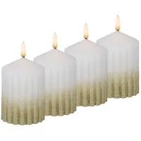 MARELIDA LED Kerzenset LIV 10 cm 4 St. weiß