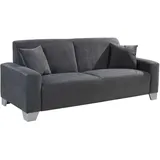A.Z. Iwaniccy Iwaniccy Sofa 3-Sitzer JULIA, Grau - Stoffbezug - mit Kissen
