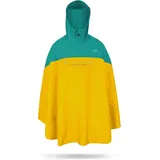 normani Regenponcho Regenponcho Cherrapunji Fahrradponcho mit Kapuze - 12000 mm Wassersäule - 3MTM-Reflektor braun|gelb L/XL