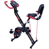 Uten leise Fitnessbike,Heimtrainer fahrrad klappbarer,advanced hometrainer/ganzkörperübung/LCD- Display/8 level Widerstandsstufen/120 kg belastbar/Verstellbarer Sitz/Fahrradtrainer für Zuhause Büro