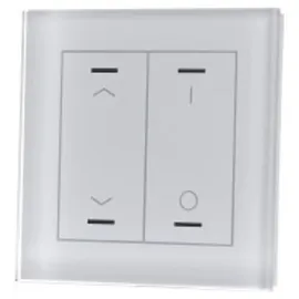 MDT technologies Glastaster II Light 2-fach, RGBW, mit Temperatursensor, Weiß, Jalousieschalten