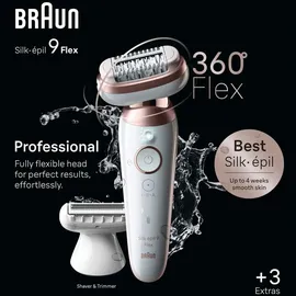 Braun Silk-épil 9 Flex 9-030 3D SensoSmart Wet&Dry weiß/ rosegold