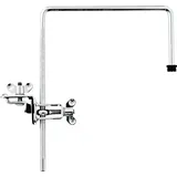 Meinl Percussion Bassdrum Microphone Clamp - U-färmiger Rod mit 0,375 Zoll Gewinde für Mikrofon - Mit Bassdrum-Klammer - Stahl, Verchromt (MC-MRBD)