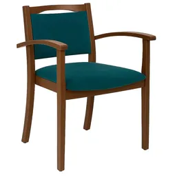 einrichtungsdesign24 Alexander Rustikal Seniorenstuhl 52 x 52 x 52 cm blau