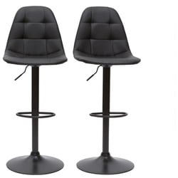 Designer-Barhocker höhenverstellbar schwarze (2er-Set) COX