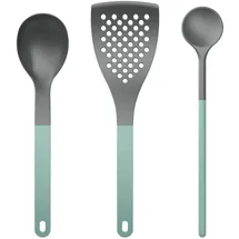 Rosti New Optima Küchenhelfer Set 3-tlg. Kochlöffel/Pfannenwender Nylon Hitzebeständig 220°C Grün
