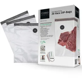 CASO Design caso® Vakuumierbeutel für Lebensmittel Vacu Zip Bags, 20 St.