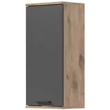 inn.furn Hängeschrank Eiche Grau 37 cm mit Soft-Close Tomaso