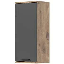 inn.furn Hängeschrank Eiche Grau 37 cm mit Soft-Close Tomaso