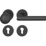 FSB Wechselgarnitur 12 1076 ASL auf Rosette PZ, Knopf fest, schwarz matt