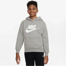 Nike Sportswear Club Fleece Hoodie Kinder 063 dk grey heather/white XS 122-128 cm