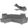 Roller Ecksofa, & grau - Webstoff - Liegefunktion - Staukasten links,