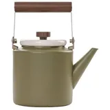Barebones Kaffeekanne "Emaille" Retro Vintage Outdoor olive 2Tone 3,2L Teekanne, 3,2 l, robuste Outdoorkanne mit Retro Charme grün