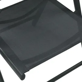 Svita Gartenstuhl 57 x 57 x 108 cm schwarz 2 St.