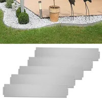 trmlbe NAIZY Metall 20m-20 stück Mähkante Verzinkt 100 x 18 cm per Stück Anpassbare Flexibel Beetumrandung für Gartenpflanzen Gemüseanbau Floral,