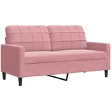 vidaXL 2-Sitzer-Sofa Rosa 140 cm Samt