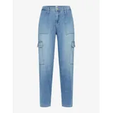 Brax Damen Cargohose Style MILEY S USED BLEACHED BLUE, denim hellblau, Gr. 42