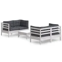 vidaXL Garten-Lounge-Set 5-tlg. weiß