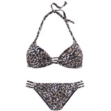 LASCANA Triangel-Bikini Damen braun-bedruckt, Gr.40 Cup B,