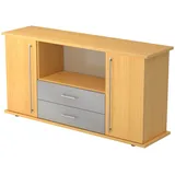 Bümö Office Sideboard Mit 2 Schübe & 2 Türen   Buche