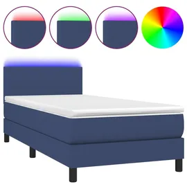 vidaXL Boxspringbett 100 x 200 cm Blau