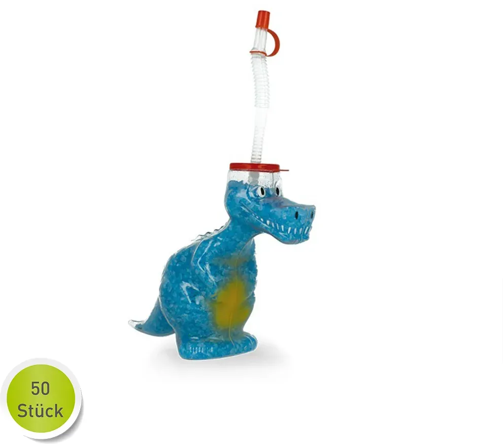 EmK Gastroausstattung Import Slush Sirup Mehrwegbecher Yardcup „Dino“ 350mL 50 Stück im Karton 50L