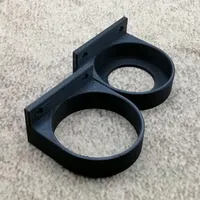 ULEIVA Halterung Set Schwarz CO2 Flaschenhalter CO2 Zylinder Wandhalter Hoch oder Quer montierbar, Kohlensäure Flasche Halter (Schwarz)