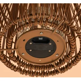 esotec Solarleuchte Rattan 23x28cm inkl. Akku braun
