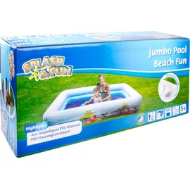 Splash & Fun Beach-Fun Jumbo Planschbecken 254 x 160 x 48 cm