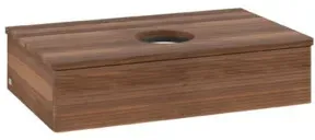 V&B Waschtischunterschrank mit Frontstruktur Antao 80x19x50cm, WBP-farbe w. wal, w. walnut