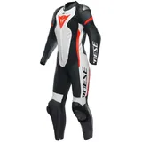 Dainese Grobnik Perforierter Lederanzug - Black / White / Fluo Red - 54